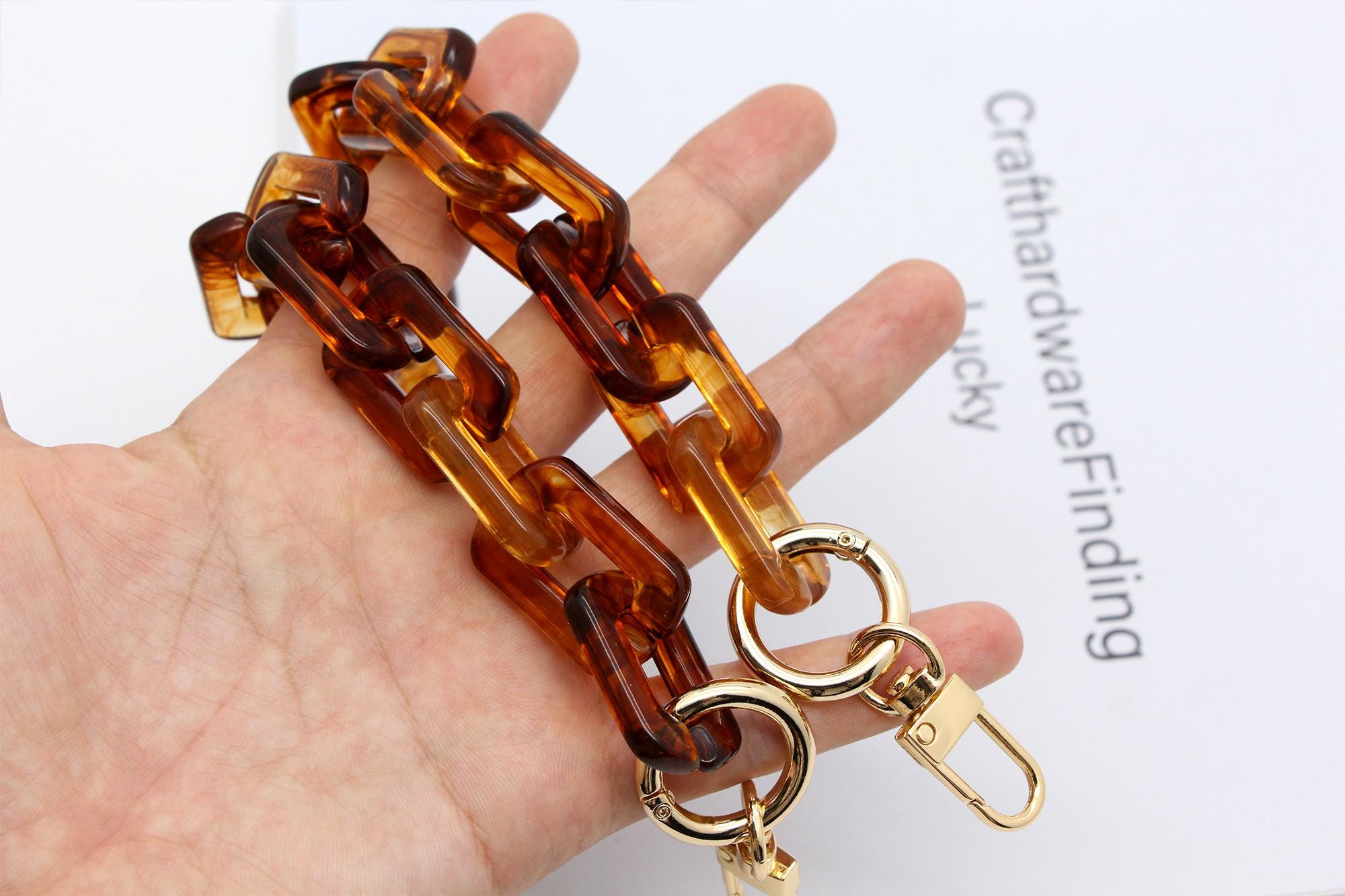 Bag Chain With Swivel Clasp Acrylic Chain Purse Chain Bag Handle ...