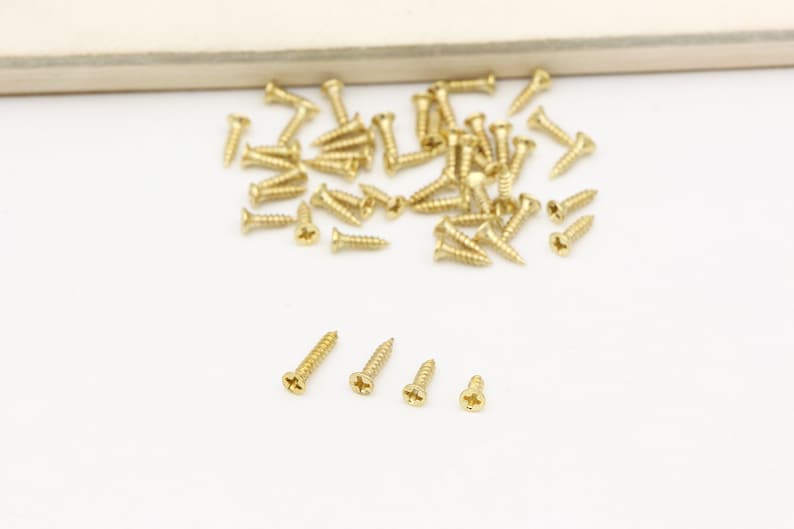 50100pcs Gold Screws 6mm 8mm 10mm 12mm Length Screw Rivet Etsy