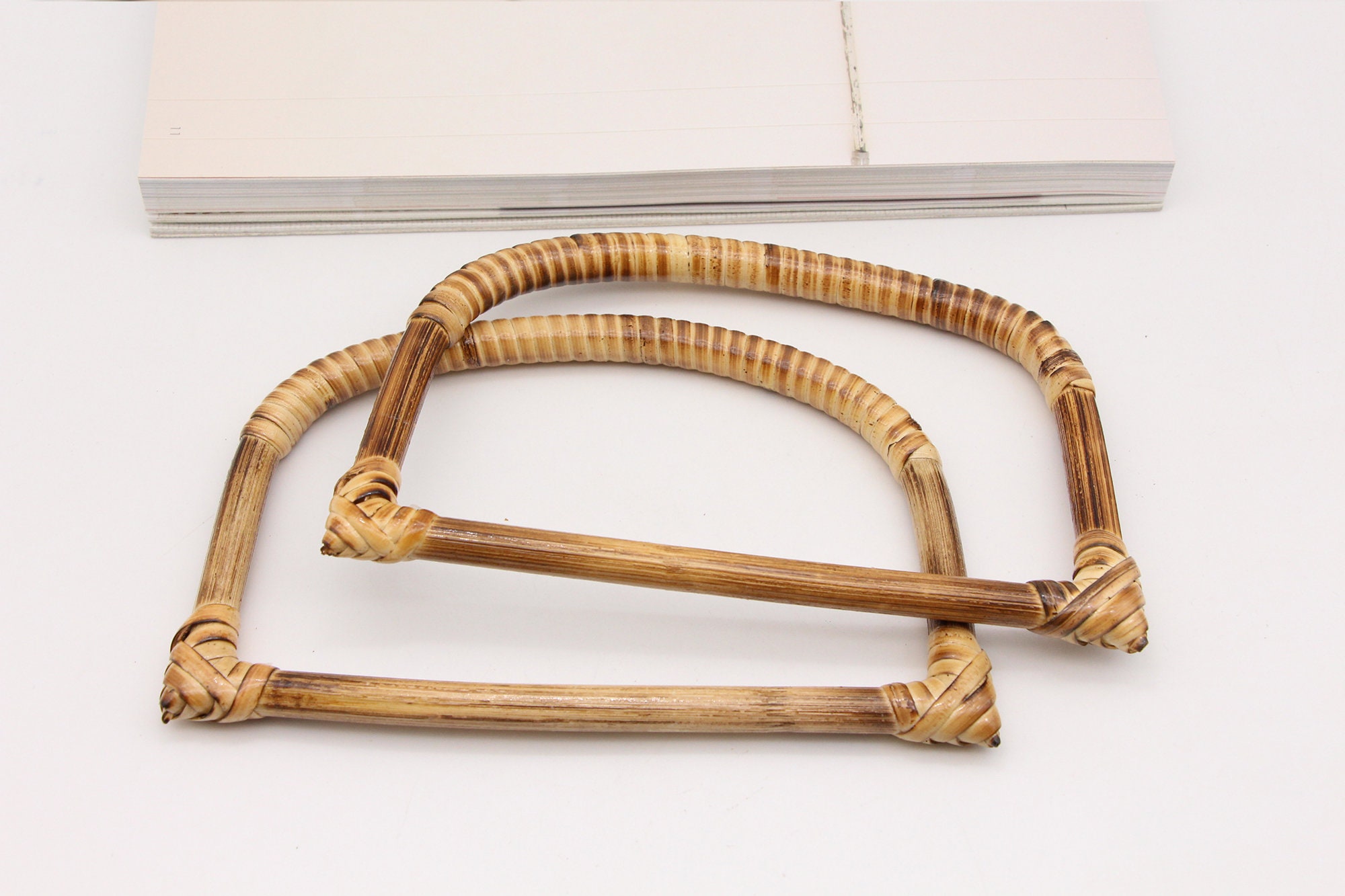 1pair Bamboo Handle D Shape Bag Handle Natural Rattan Handle Etsy Canada