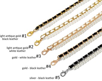 Leather bag chain strap purse chain Shoulder strap