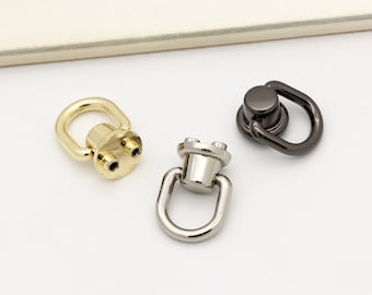 4 st 1/2" (12 mm) skruv-D-ring kedjekoppling skruvnit handväsksringar bältesspänne handväsksbeslag