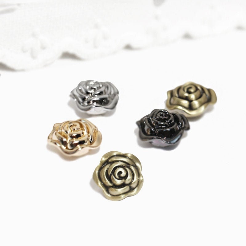 4set 20mm flower Screw rivet Gold / Silver / Antique Brass / Gunmetal screw back rivet purse hardware