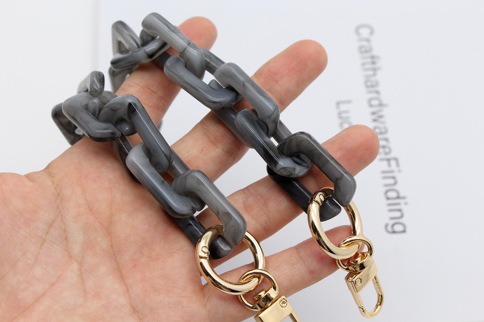 Bag Chain With Swivel Clasp Acrylic Chain Purse Chain Bag Handle ...