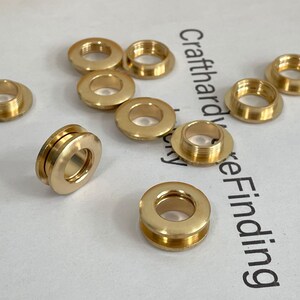 4pcs Screw Grommet Eyelet Solid Brass eyelets Metal Grommets For leather craft image 5