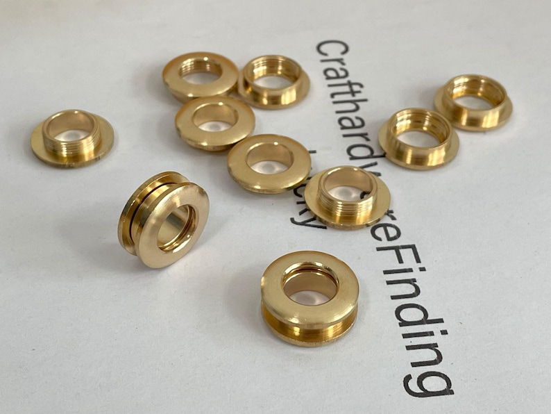 4pcs Screw Grommet Eyelet Solid Brass eyelets Metal Grommets For leather craft image 5