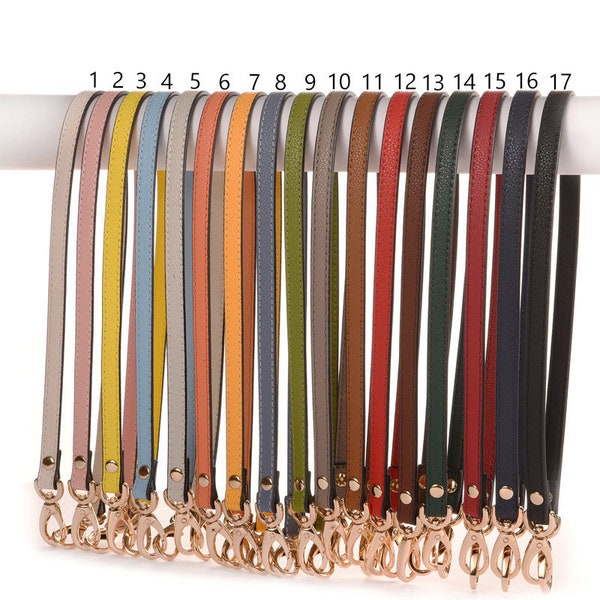 17 color Genuine Leather Handle 1.2cm wide Replacement handle for clutch handbag Purse handle purse strap bag leather handle