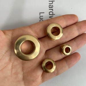 4pcs Screw Grommet Eyelet Solid Brass eyelets Metal Grommets For leather craft image 4