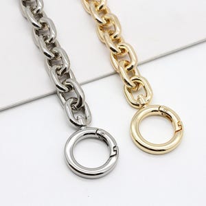 Gold bag chain Silver purse chain strap Aluminum bag handle bag hardware