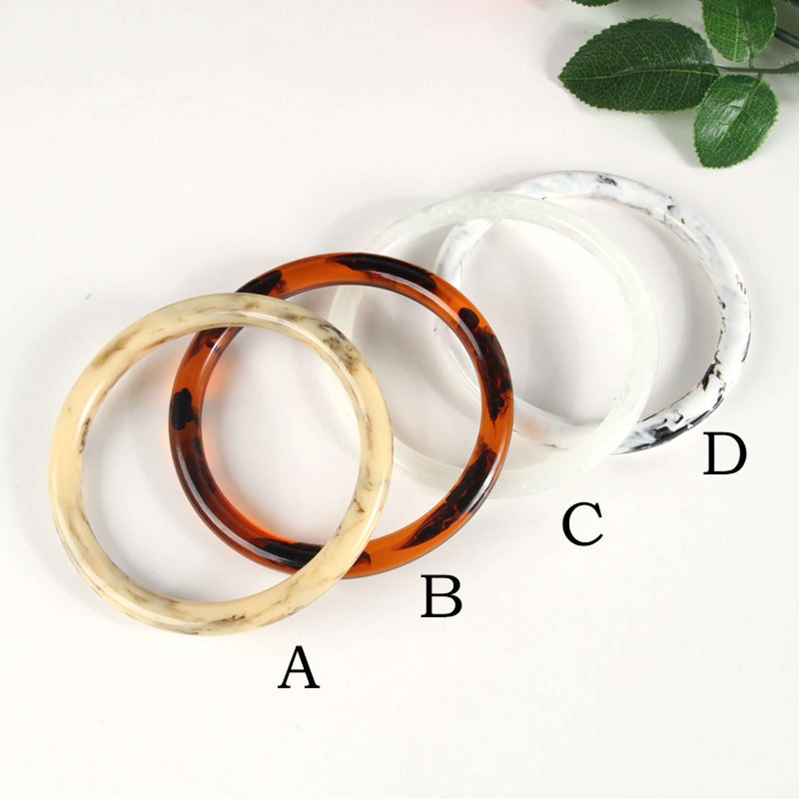 1pair Bag Handle 12cm4.7 In Resin Handbag Handles Round Etsy