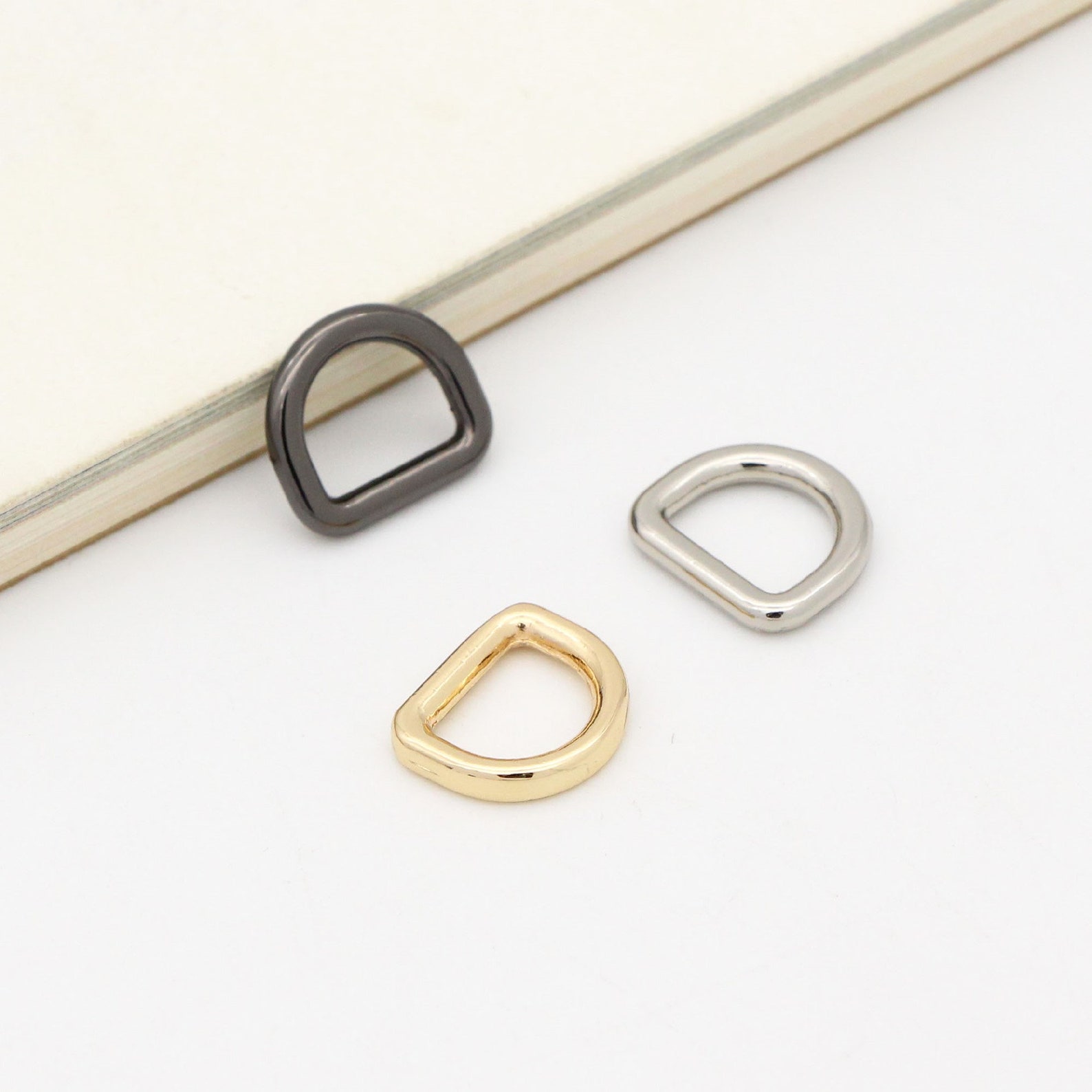 10pcs Small D Rings 3/8