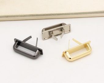 4pcs 1"(25mm) Gold Bridge buckle belt loops Chain Connector purse ring bag hardware