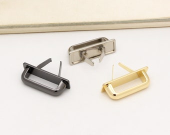 4 piezas de 25 mm (1") de oro con hebilla de puente para cinturón, conector de cadena, anilla para bolso, herrajes para bolso