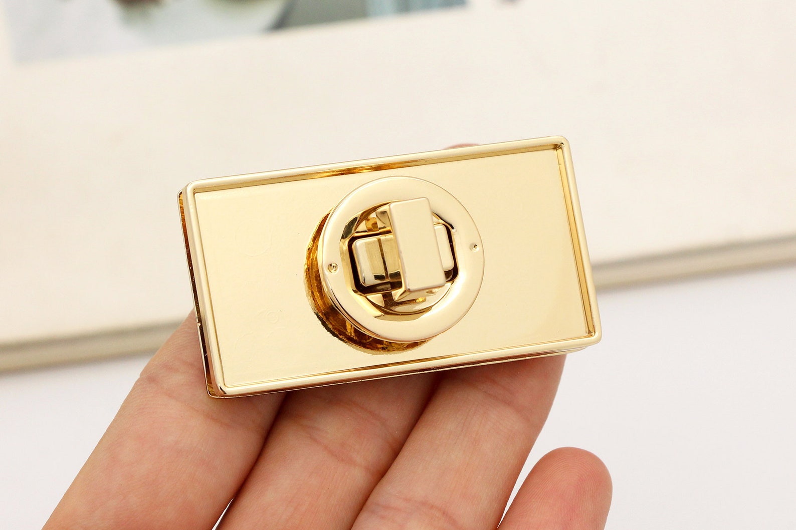 Gold Purse Lock Twist Lock Bag Lock Turn Lock Purse Hardware Etsy