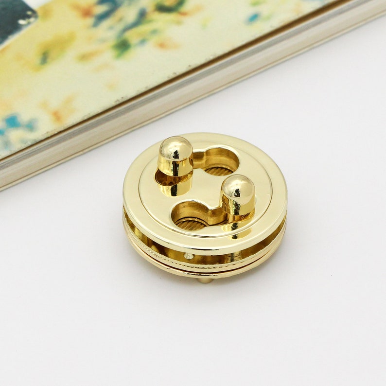Round Purse Lock 38mm Twist Lock Gold Bag Lock Turn Lock Bag Etsy