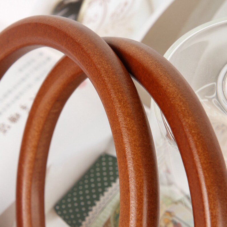 1pair Wooden Handle Bag Handle 14cm5.5 In Handbag Handles Etsy