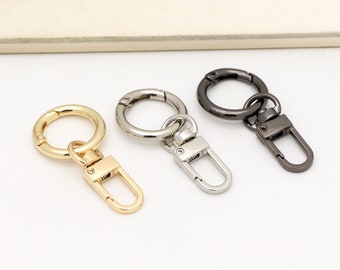 4set spring gate ring with snap hook spring ring swivel clasp bag chain bag strap hardware