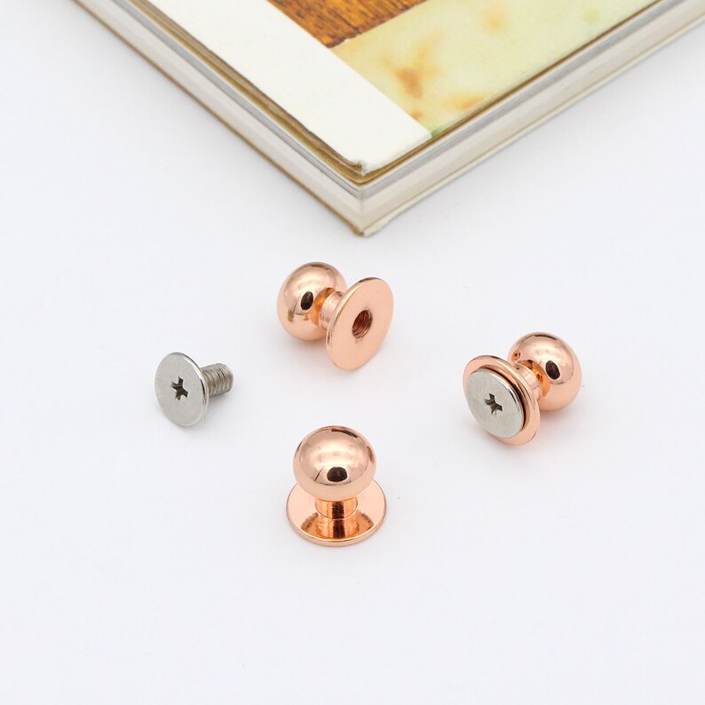 10set 10mm Screw rivets Rose gold chicago rivet Screw Studs screw back