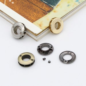 6set Grommet 10mm(3/8") 14mm(1/2") 18mm(11/16") 25mm(1") inner screws Eyelet Metal eyelets Grommets For leather craft