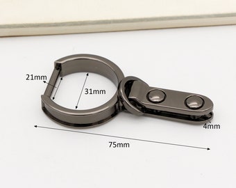 1pair Double ring Bridge buckle Gold Chain Connector screw d ring purse buckle