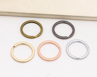 10pcs Wholesale Key Ring Findings Split ring Flat Split Key ring for keychain Key Fob Hardware