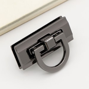 Purse Lock bag lock handbag lock Metal Lock purse clasp Turn lock leather closure