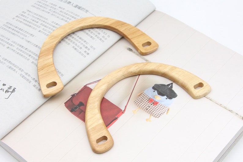 1pair Wooden Handle Bag Handle 158cm Handbag Handles Wood Etsy