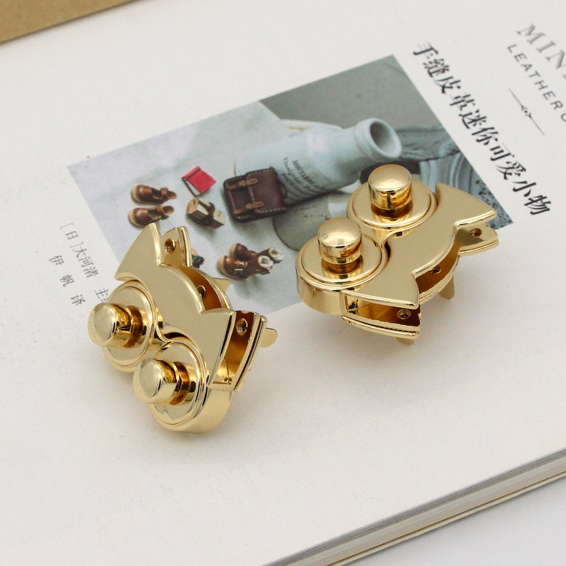 Purse Lock Twist Lock Owl bag lock Gold Purse Locks Turn lock bag