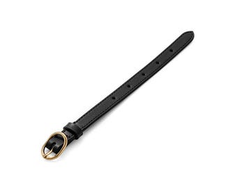Black Leather bag chain strap Extender Leather purse strap Shoulder strap extender