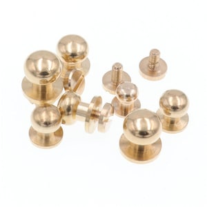 10pcs Screw rivet Solid Brass Screw 5mm 6mm 7mm 8mm 9mm 10mm chicago screw chicago rivet screw back rivet