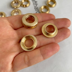 4pcs Screw Grommet Eyelet Solid Brass eyelets Metal Grommets For leather craft image 7