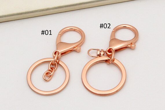 SALE 10pcs Keychain Split Key Ring With Lobster Clasp Gold Keychain Ring  Keyring Key Fob Hardware 