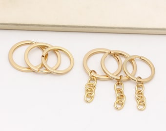 10pcs Key chain ring Keychain Split Key ring with chain Key rings Split ring Key chain findings