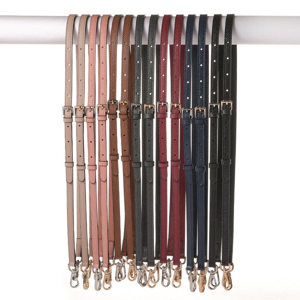 11 color leather strap 1.2cm wide Handbag Strap Crossbody Bag Strap adjustable purse strap