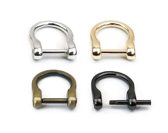 4pcs Screw d ring 14mm inner wide screw d buckle purse ring bag strap ring purse hardware