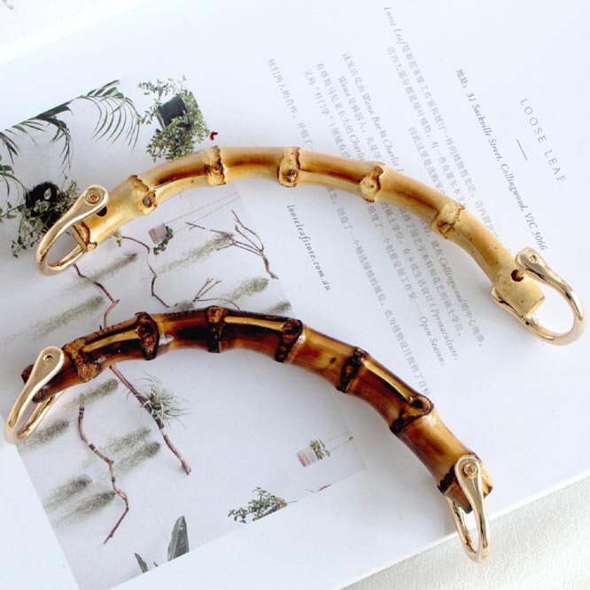 1pair Bamboo Handle Bamboo Purse Handle Bamboo Bag Handles Etsy