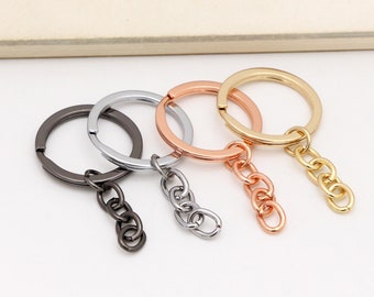 10pcs BULK Sleutelhanger Ringen Sleutelhanger Split Sleutelhanger met ketting Sleutelhangers Gespleten ring Diy Sleutelhanger