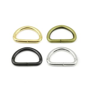 10pcs D rings 1&quot;(25mm) strap d ring buckle 3.8mm wire purse ring bag strap ring handbag strap ring