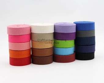 Cotton Webbing 3/4" Wide Webbing Bag handles, bag strap for tote bag webbing strap Stripe Webbing