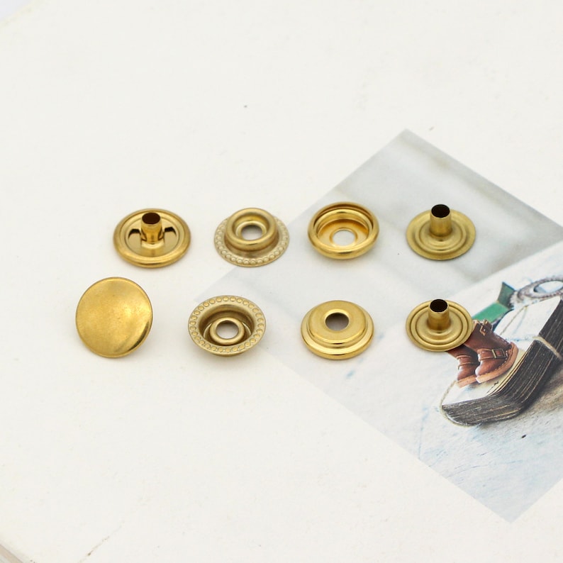 SALE 20set Brass Snap Fasteners 15mm Snap Button Press Stud Etsy