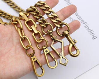 Antique gold bag chain replacement strap purse chain bag strap bag handle bag hardware