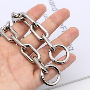Women Purse Chain Silver bag chain strap extender Bag handle Shoulder bag strap