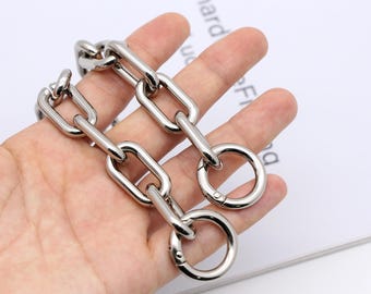 Women Purse Chain Silver bag chain strap extender Bag handle Shoulder bag strap