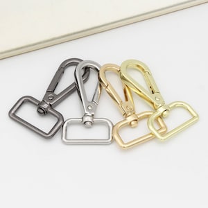 4pcs Swivel clasp 1&quot;(25mm) swivel hook Push gate snap hook Purse clasp purse hardware