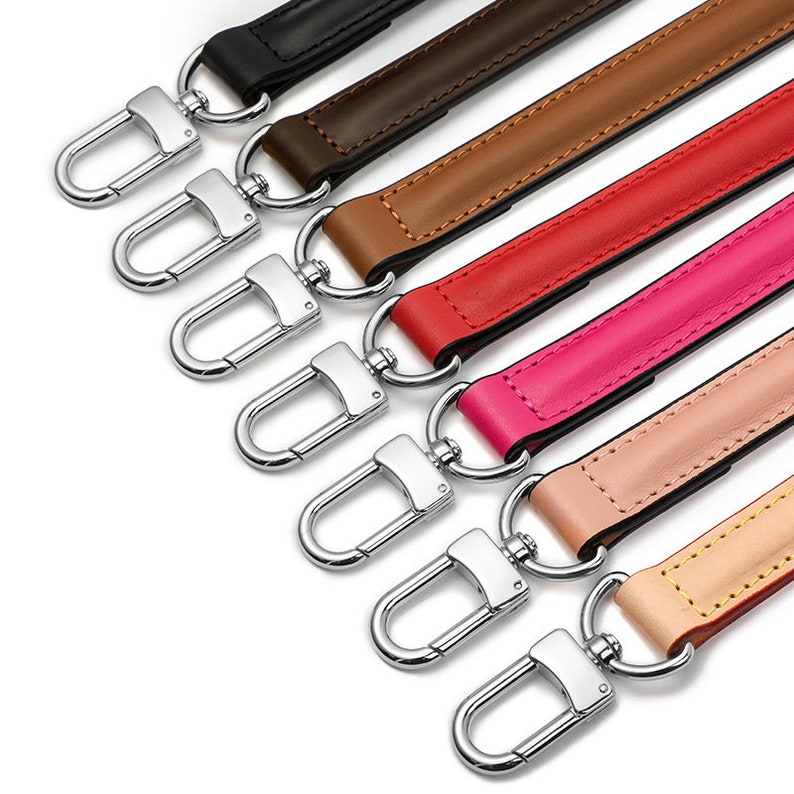 Different sizes Leather purse bag handle 1.8cm High Quality Leather shoulder bag strap imagem 10