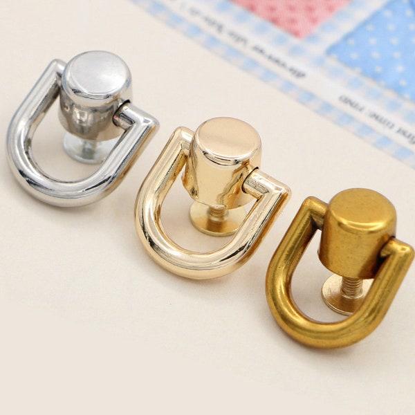 4pcs Screw rivets swivel d ring chicago rivet Screw Studs Bridge buckle Chain Connector purse feet swivel connector