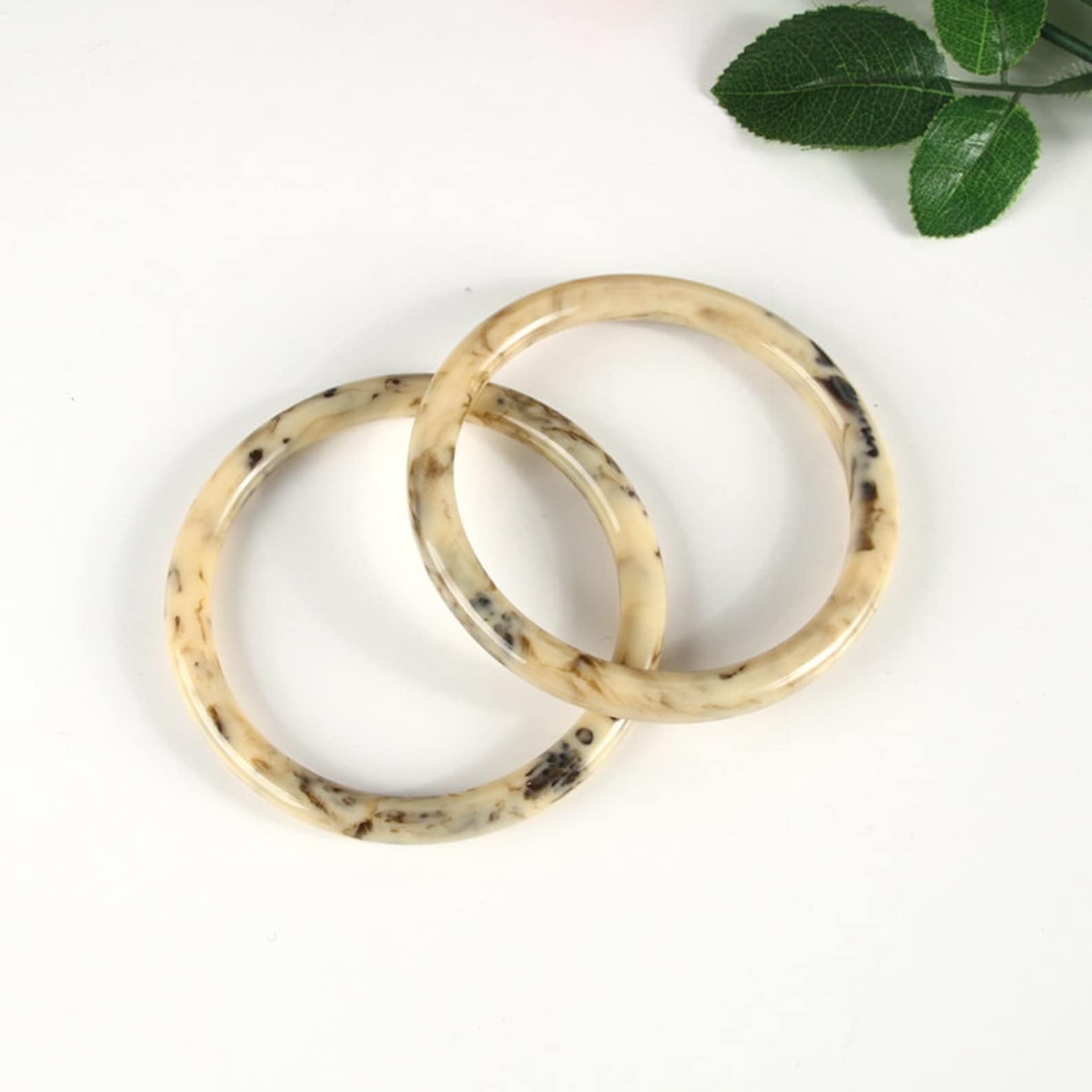 1pair Bag Handle 12cm4.7 In Resin Handbag Handles Round Etsy