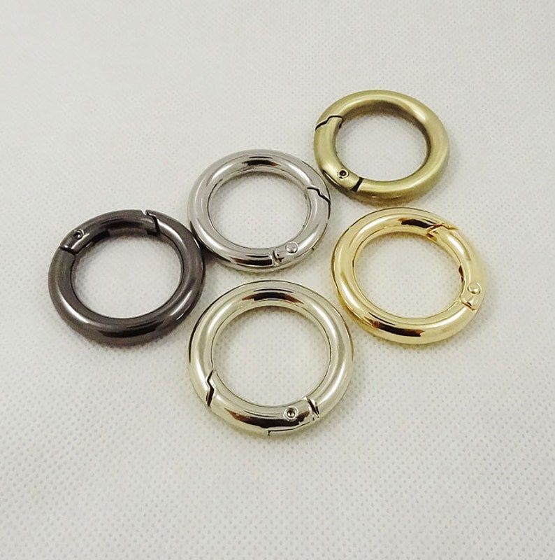 Spring Gate Round Ring 2pcs Spring Gate Ring Thick Spring Ring Push Gate Snap Hook Purse O ...