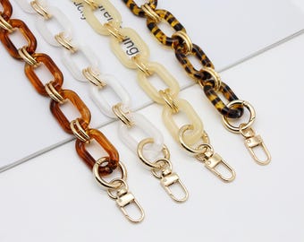 Bag chain with swivel clasp Acrylic Purse Chain bag handle