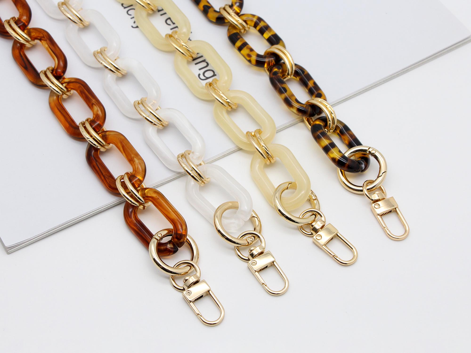Bag chain with swivel clasp Acrylic Purse Chain bag handle