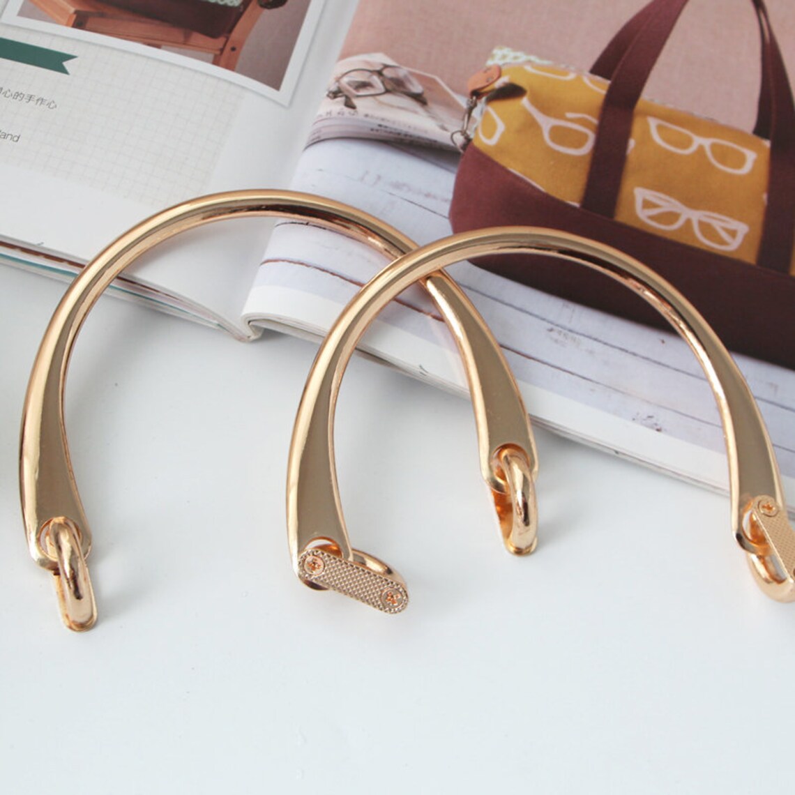 1pair Gold Purse Handles Bag Handle Metal Handle Purse Frame Etsy